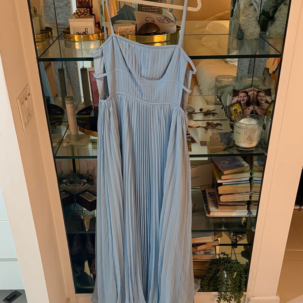 Chic Light Blue Maxi Dress